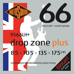 Cuerdas de bajo eléctrico Rotosound Swing Bass 66 - Set de 4 cuerdas DROP ZONE PLUS Custom 85-175 (RS66LH+)
