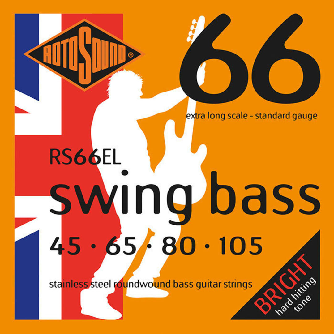 Rotosound Cuerdas de bajo eléctrico Swing Bass 66 - set 4-string Ex long Custom 45-105 (RS66EL)