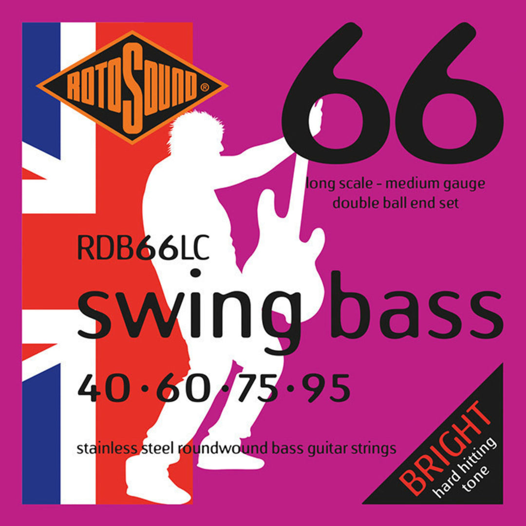 Cuerdas para bajo eléctrico Rotosound Swing Bass 66 Double Ball End - Set 4-str. Medium 40-95 Double Ball (RDB66LC)