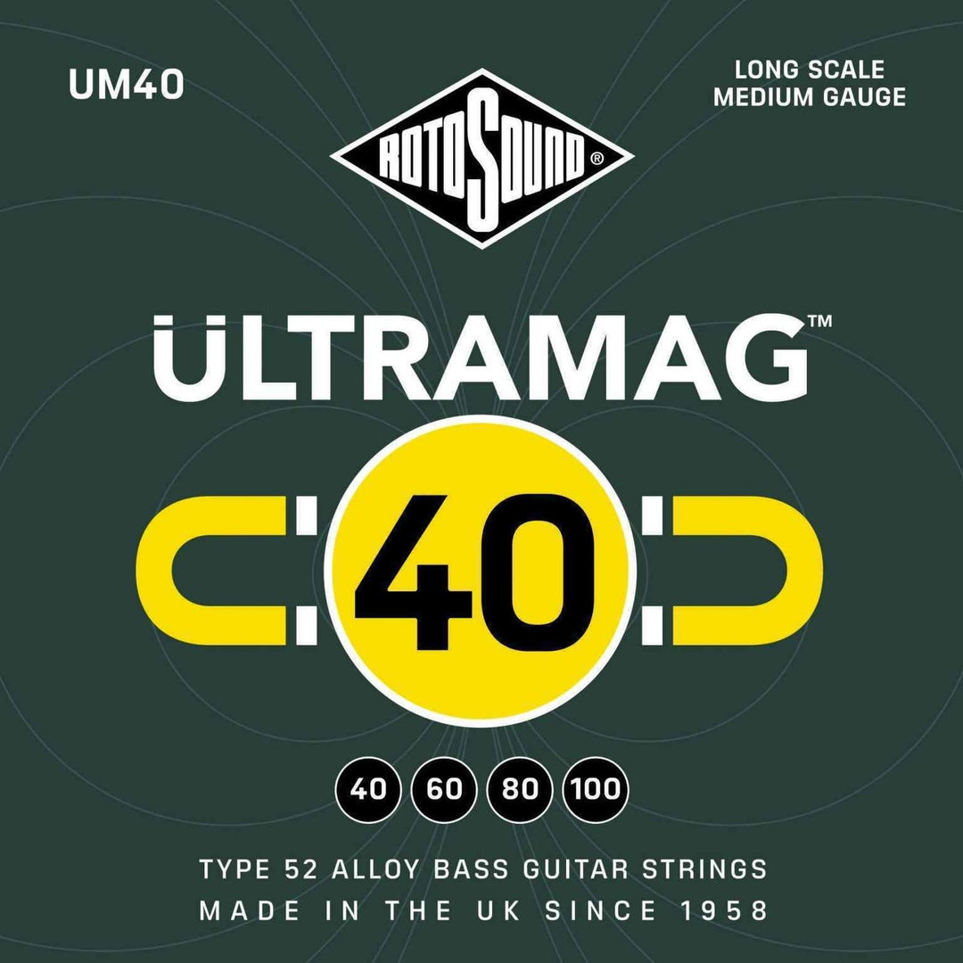Rotosound E-Bass Strings Ultramag - Set de 4 cuerdas Medium 40-100 (UM40)