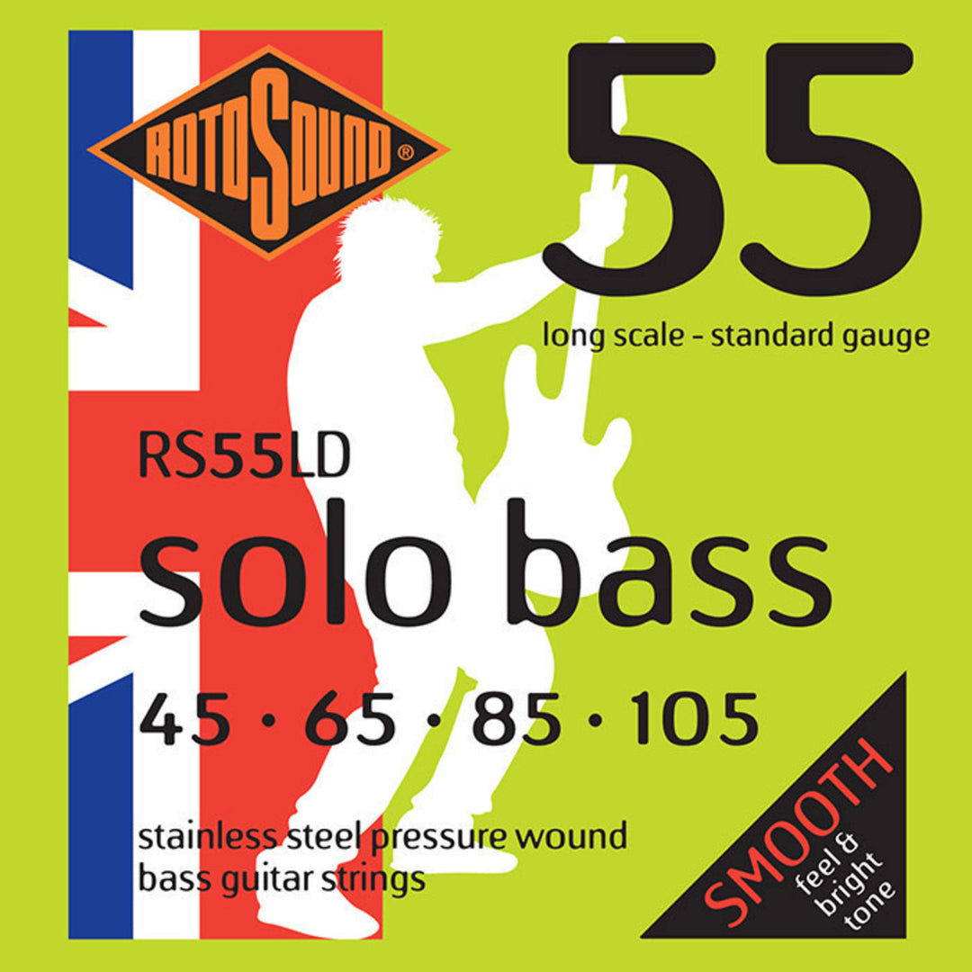 Cuerdas Rotosound para bajo eléctrico Solo Bass 55 - Set de 4 cuerdas Standard 45-105 (RS55LD)
