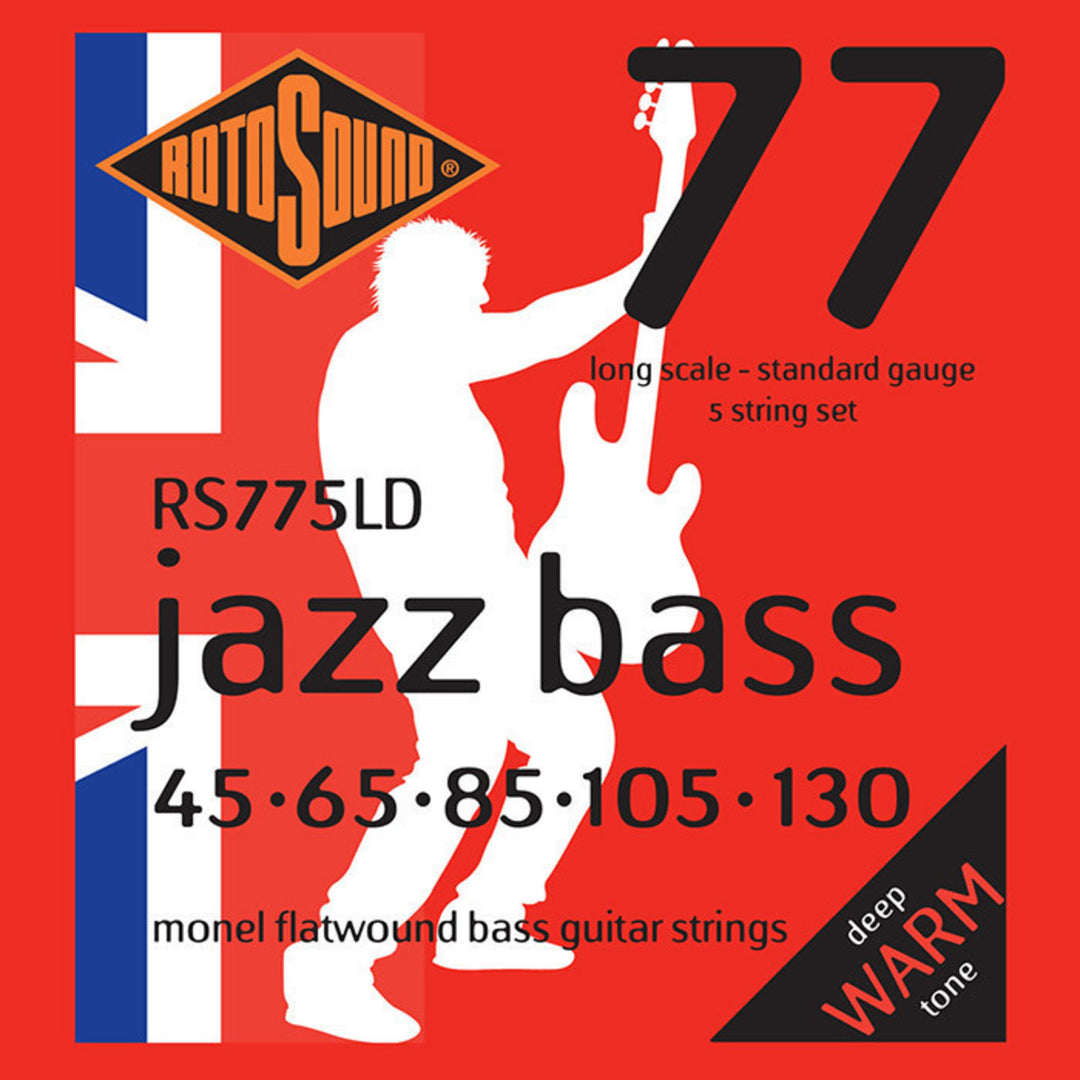 Cuerdas para Jazz Bass Rotosound Jazz Bass 77 - Set 5-string Flatwound Standard 45-130 (RS775LD)