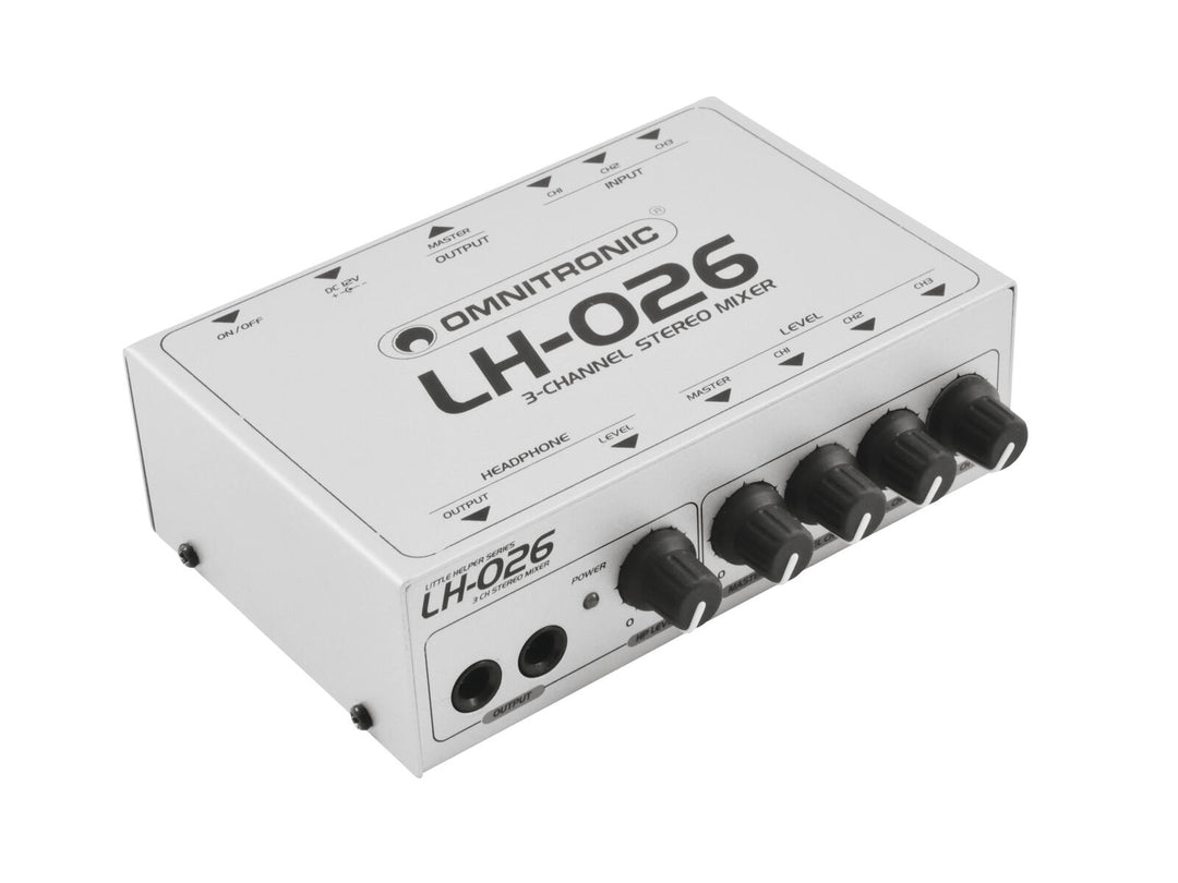 OMNITRONIC LH-026 Mezclador estéreo de 3 canales