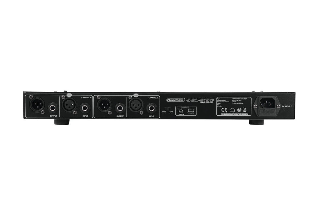 Omnitronic GEQ-2150 2x 15 Bandas Ecualizador Gráfico