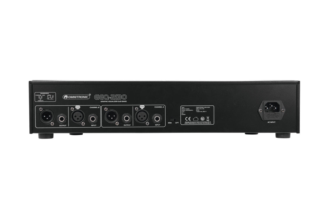 OMNITRONIC GEQ-2310 Ecualizador de 2x31 bandas
