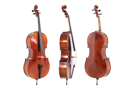 GEWA Ideale violonchelo 3/4, ajustado con soporte de cuerdas Wittner y bolsa