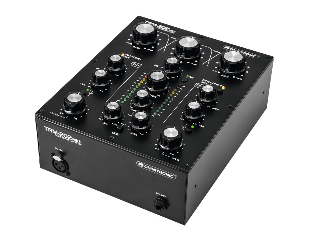 Mezclador giratorio de 2 canales OMNITRONIC TRM-202MK3