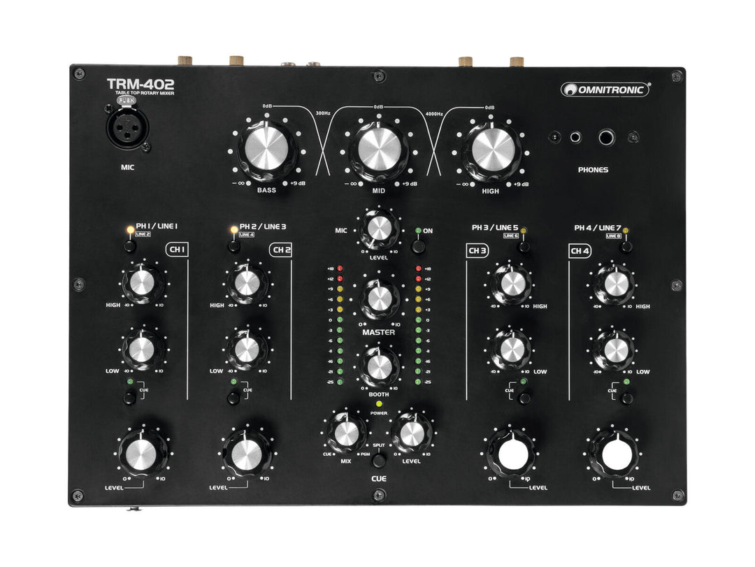 OMNITRONIC TRM-402 Mezclador giratorio de 4 canales