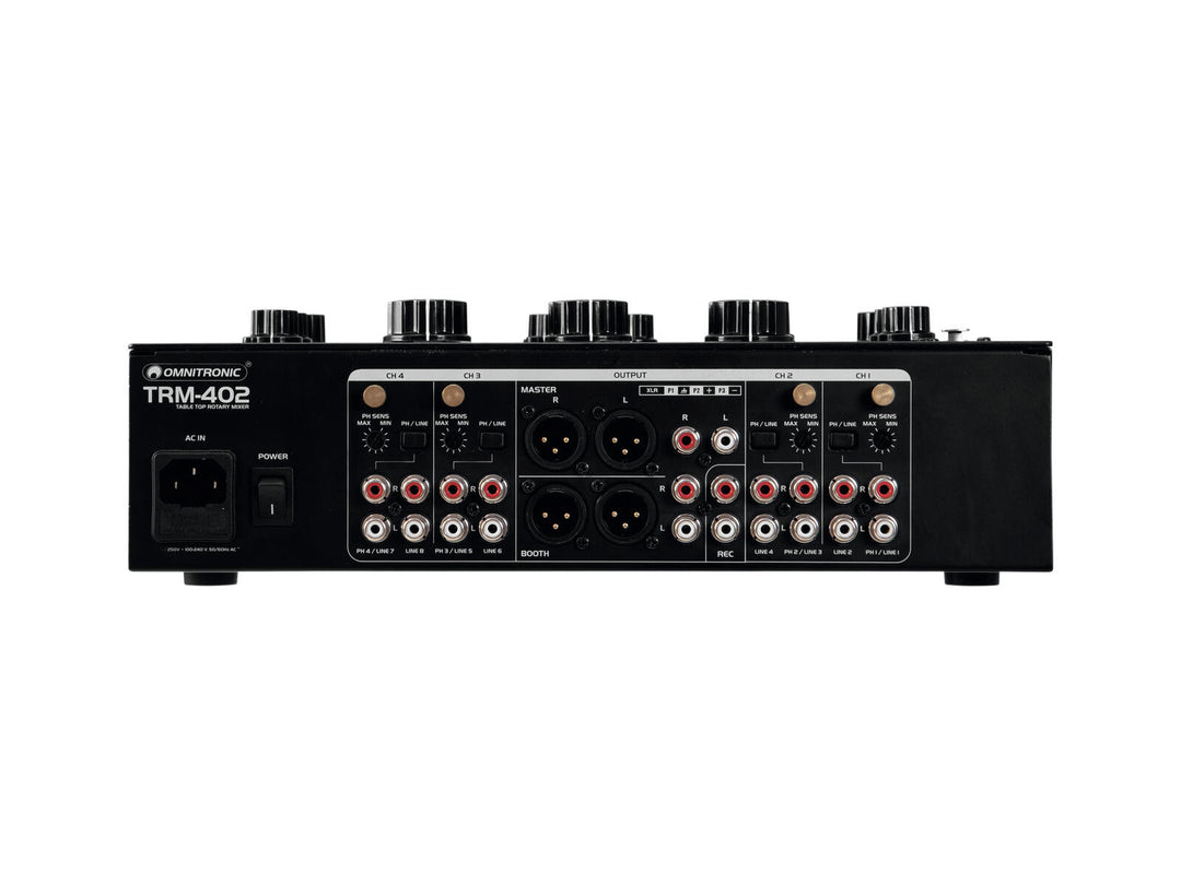 OMNITRONIC TRM-402 Mezclador giratorio de 4 canales