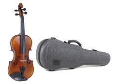 GEWA Violines Maestro 2 - 4/4 (Listo para tocar incl. estuche de violín GEWA Bio moldeado, sin arco, con cuerdas Il Cannone)
