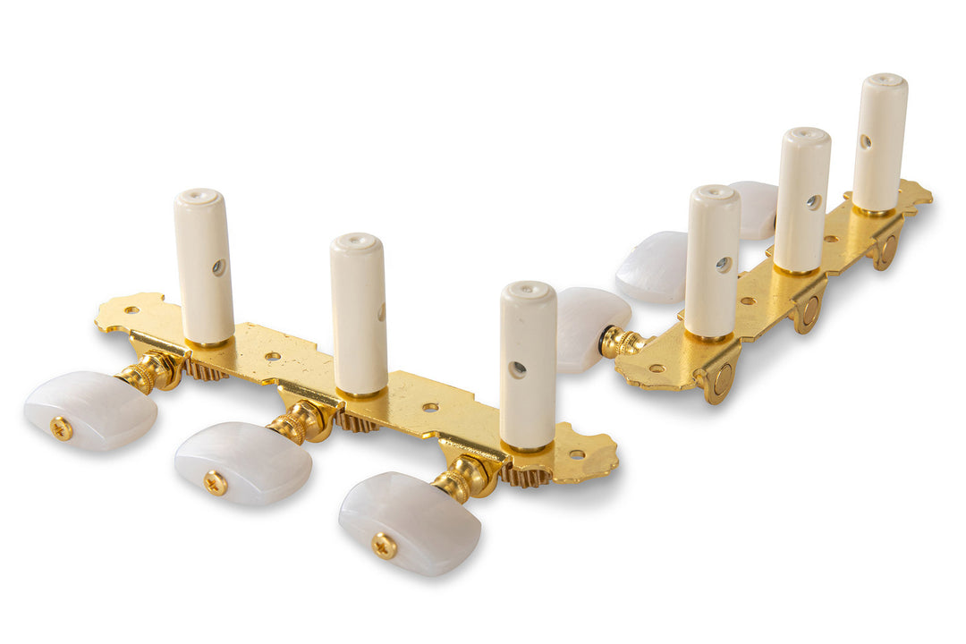 GEWA Clavijas de afinación Guitarras clásica - Botón blanco (sin lira)