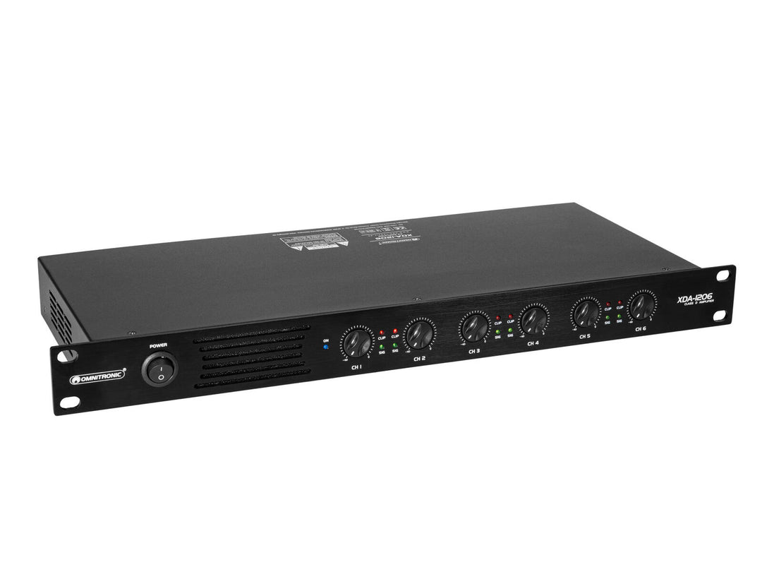OMNITRONIC XDA-1206 Amplificador Class D de 6 canales