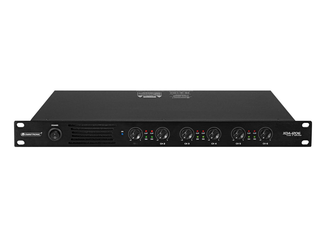 OMNITRONIC XDA-1206 Amplificador Class D de 6 canales