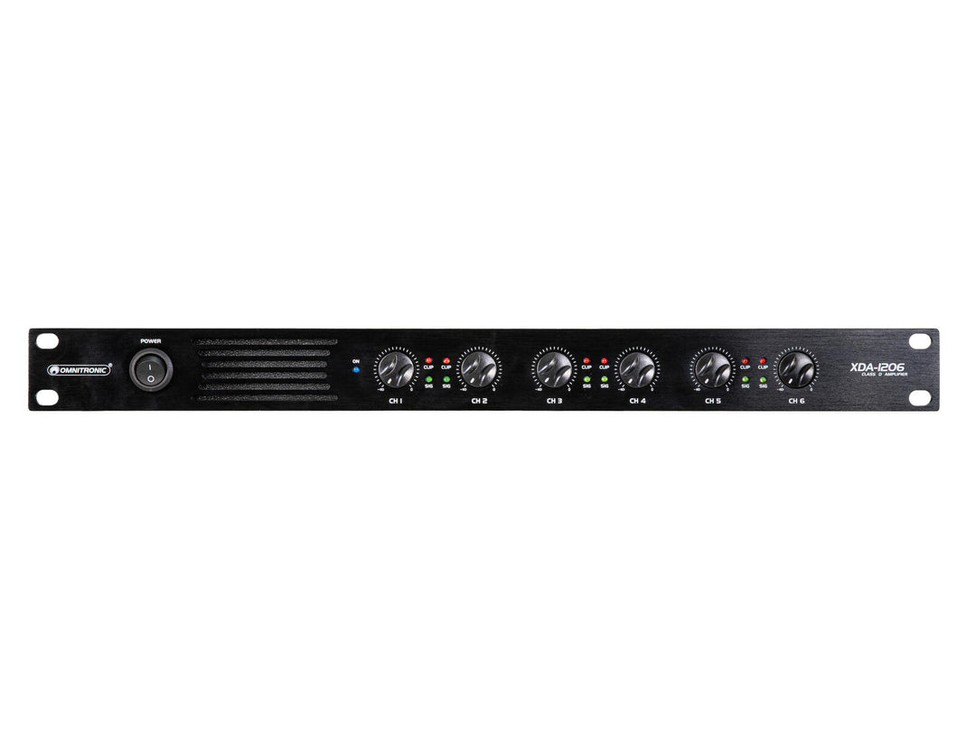 OMNITRONIC XDA-1206 Amplificador Class D de 6 canales