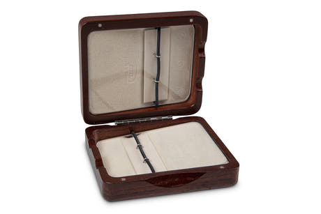 GEWA Reed case para clarinete de 6 cañas - Acabado lacado marrón rojizo