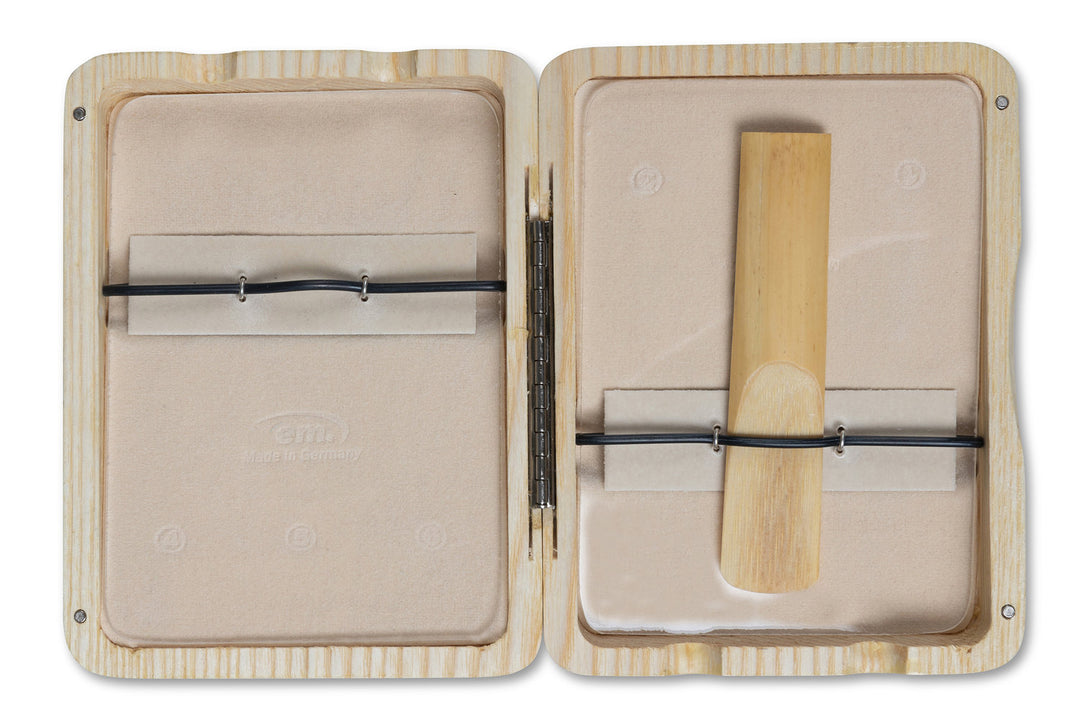 Estuche de cañas GEWA para saxofón tenor, 6 cañas - Acabado lacado natural