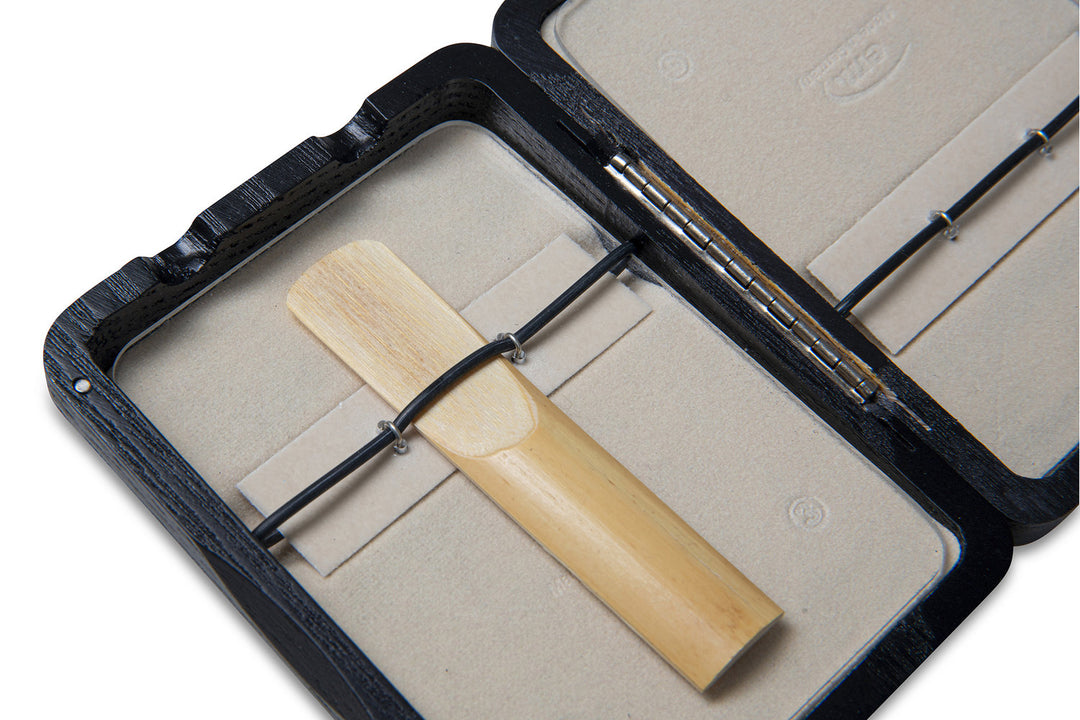 Estuche de cañas GEWA para saxofón tenor, 6 cañas - acabado lacado Black
