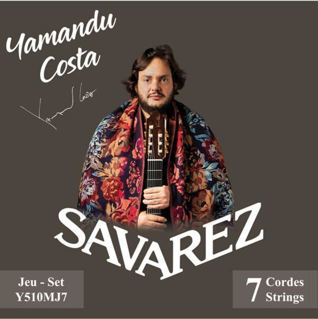 Savarez cuerdas para guitarra clásica YAMANDU COSTA de 7 cuerdas - 7 cuerdas de alta tensión (Y510MJ7)