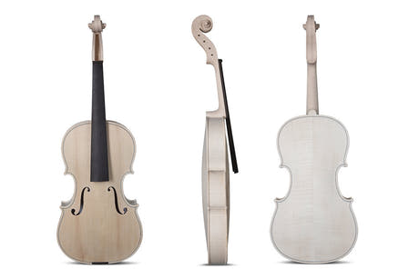 GEWA viola sin barnizar de 38,2 cm (4/4), Stradivari, con bonito flameado