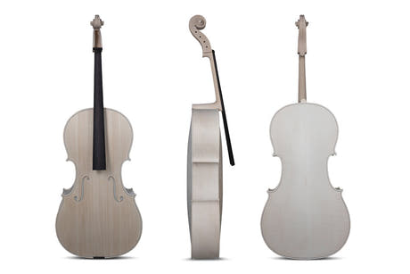 GEWA violonchelo sin barnizar 4/4, Stradivari Gore-Booth, con bonito veteado