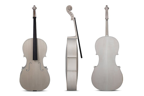 GEWA violonchelo sin barnizar 4/4, Stradivari Davidoff, con mejor flameado