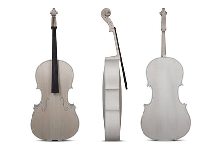 GEWA violonchelo sin barnizar 7/8, Stradivari Gore-Booth, con mejor flameado
