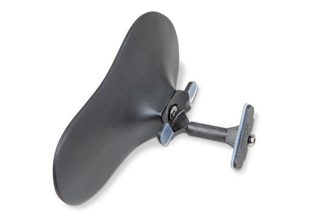 Apoyo de mentón SAS con base de carbono, ébano, 24 mm de altura