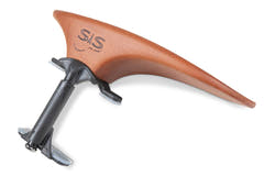 SAS mentonera con base de carbono, madera de peral, 28 mm de altura