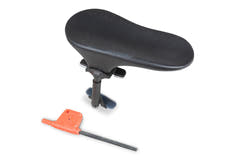 SAS soporte de barbilla con base de carbono, ébano, 28 mm de alto
