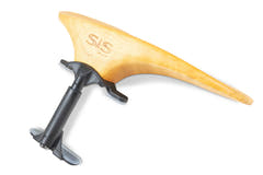 Apoyo de barbilla SAS con base de carbono, arce, 28 mm de alto