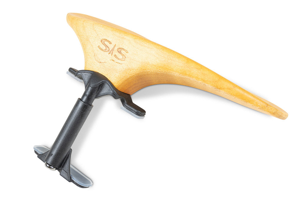 Apoyo de barbilla SAS con base de carbono, arce, 28 mm de alto