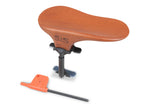 Apoyabarbilla SAS con base de carbono, nogal, 32 mm de altura