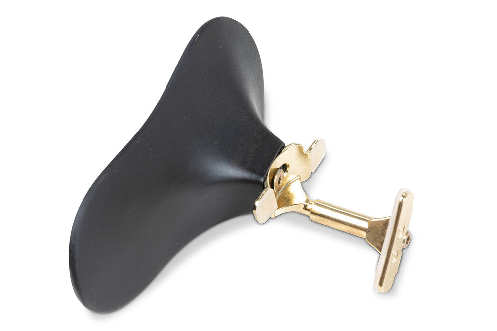 SAS soporte de mentón con base de carbono, ébano, 32 mm de altura