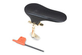 SAS soporte de mentón con base de carbono, ébano, 32 mm de altura
