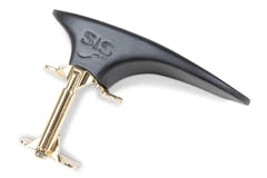 SAS soporte de mentón con base de carbono, ébano, 32 mm de altura