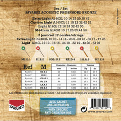 Savarez A140M Acoustic Phosphor Bronze, medium .013 a .056