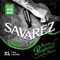 Cuerdas Savarez para guitarra acústica Acoustic - 12.str. Ex-Light .010 (A240XL)
