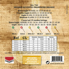 Savarez A140CL Acoustic Phosphor Bronze, custom light .011 a .052