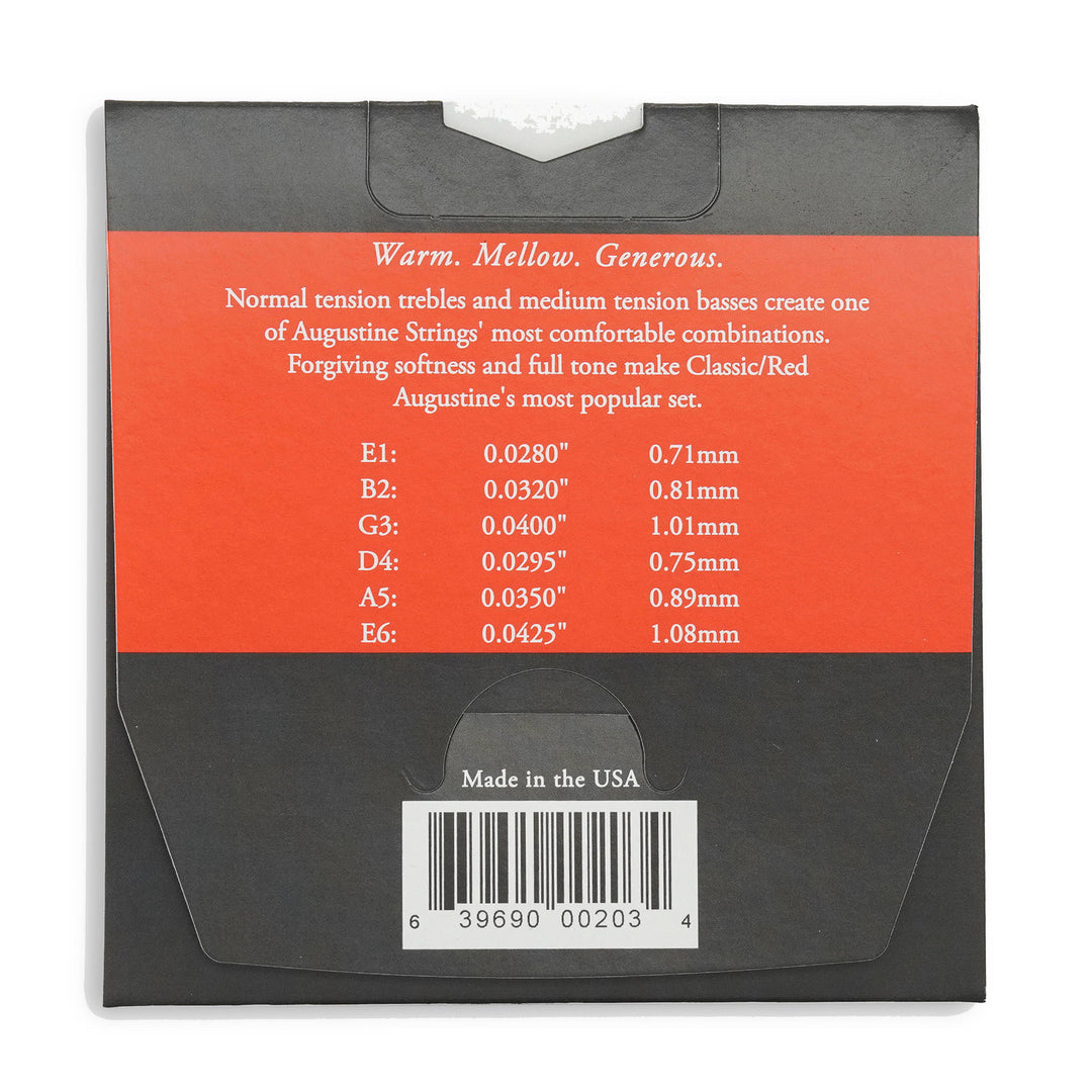 Augustine Cuerdas para guitarra clásica Classic Label - Juego Classic Red (normal/medium)
