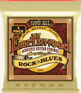 Ernie Ball 3008 Earthwood 80/20 Rock & Blues 3-Pack