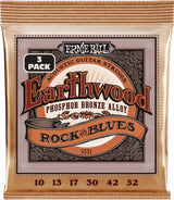 Ernie Ball 3551 Earthwood PSB Rock & Blues 3-pack