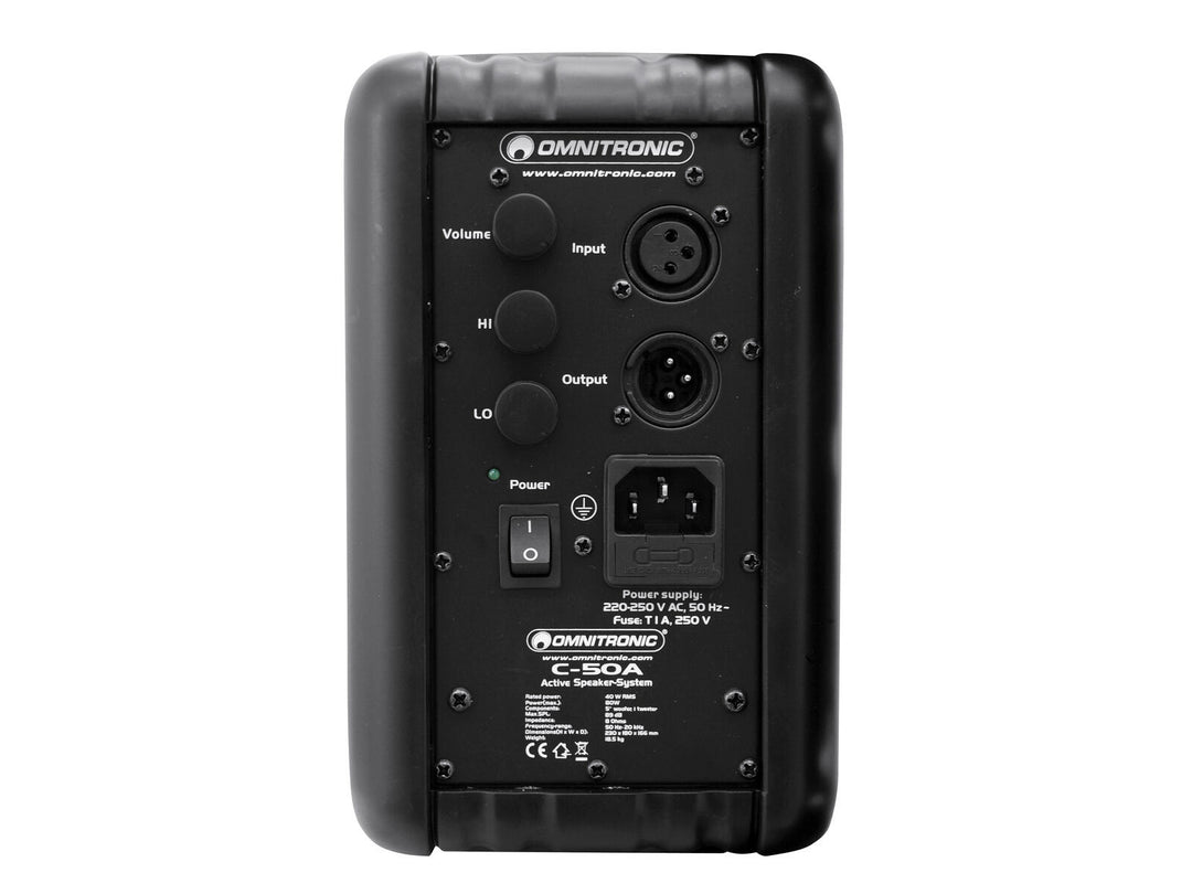 OMNITRONIC C-50A activo negro 2x