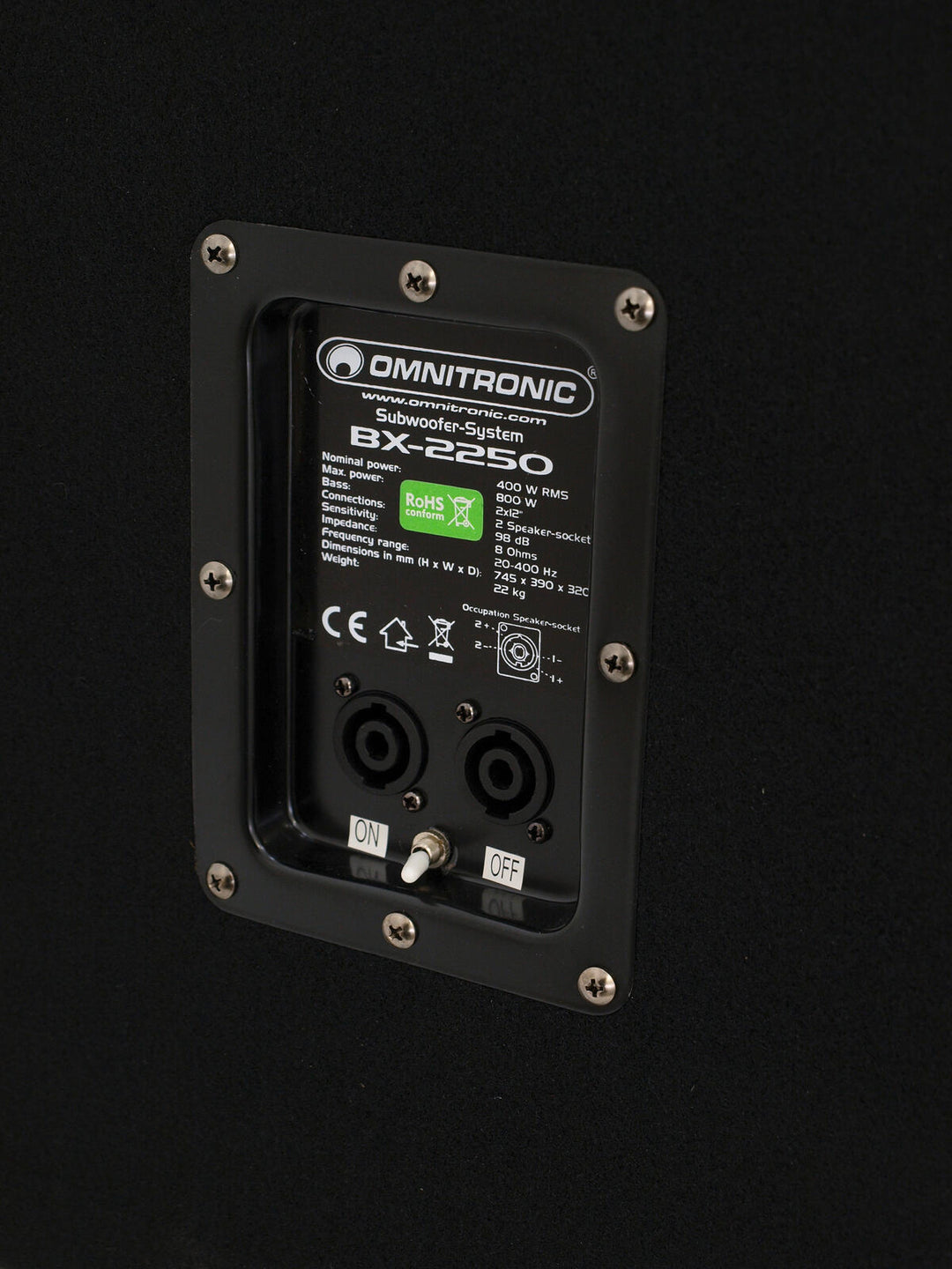 OMNITRONIC Subwoofer BX-2250 800W