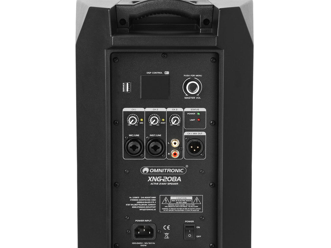 OMNITRONIC XNG-208A Altavoz de 2 vías, activo, DSP