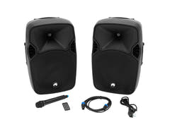 OMNITRONIC conjunto XFM-212AP + soporte de altavoz MOVE MK2