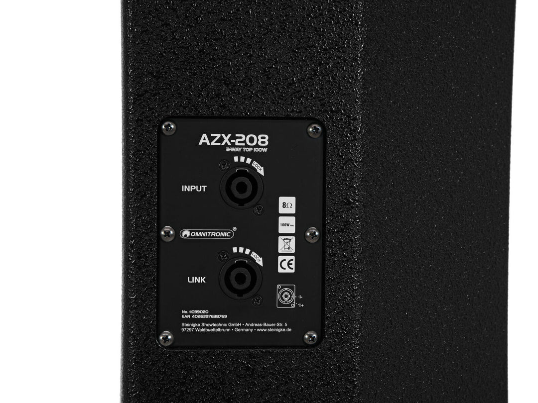 OMNITRONIC AZX-208 Parte superior de 2 vías 100W