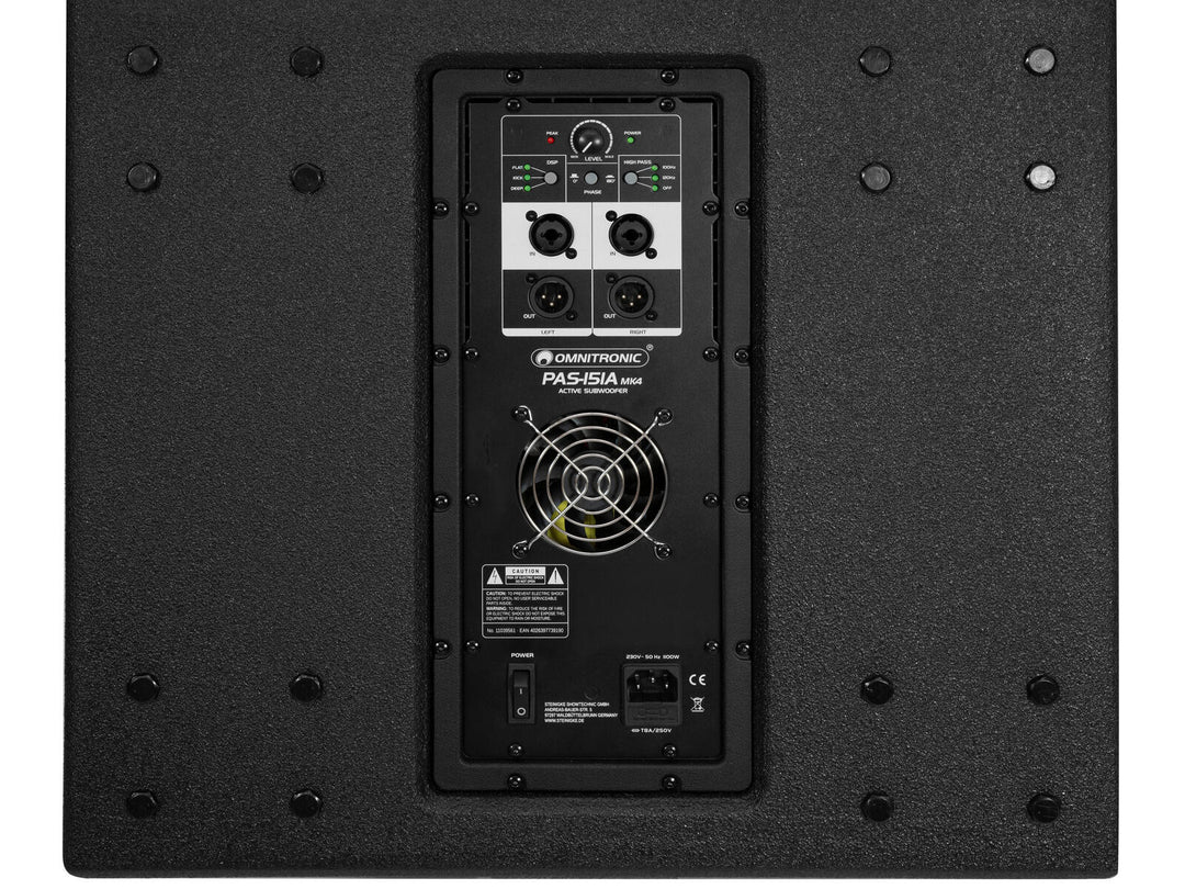 OMNITRONIC PAS-151A MK4 Subwoofer, activo, DSP