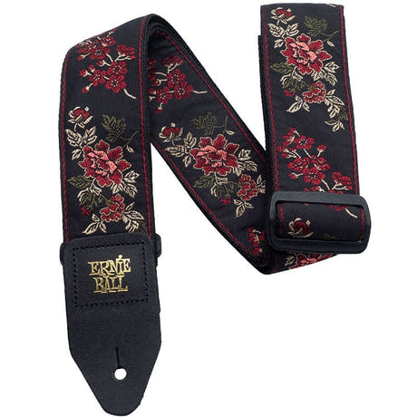 Ernie Ball EB-4142 Correa jacquard Red Rose