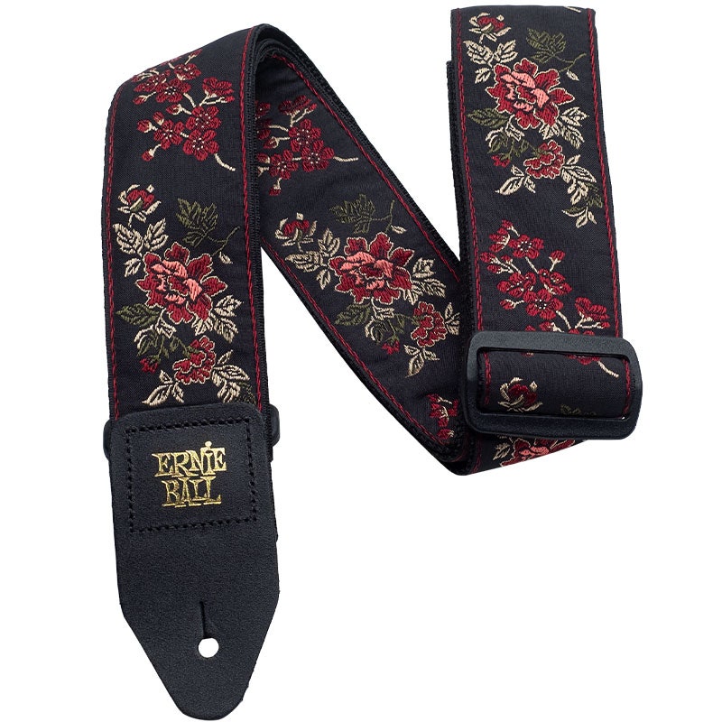Ernie Ball EB-4142 Correa jacquard Red Rose