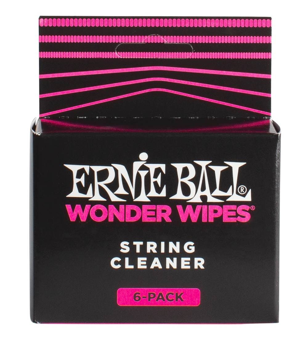Ernie Ball EB-4277 Wonder Wipes, limpiador de cuerdas, 6 pc